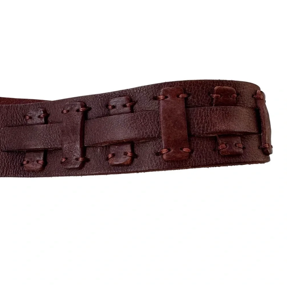 Vintage Levi’s Leather Woven Belt Brown unisex Size 36